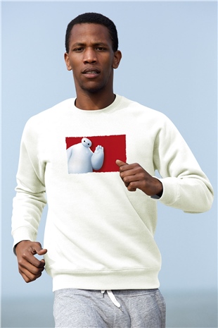 Big Hero Beyaz Unisex Sweatshirt