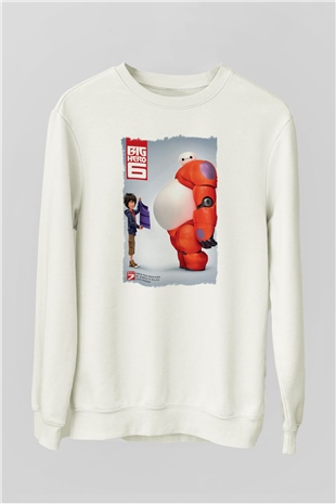 Big Hero Beyaz Unisex Sweatshirt