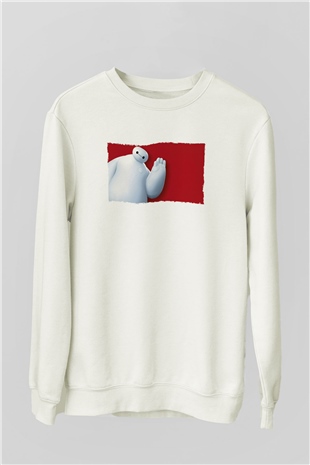 Big Hero Beyaz Unisex Sweatshirt