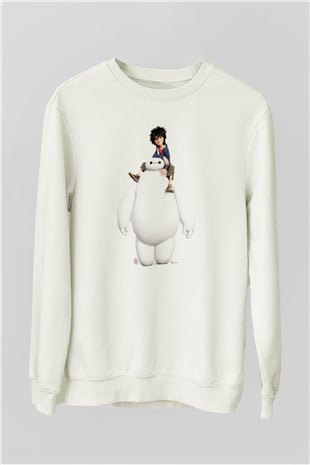 Big Hero Beyaz Unisex Sweatshirt