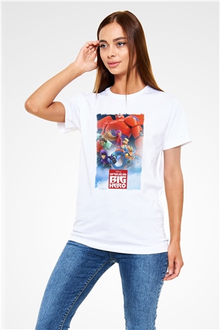 Big Hero Beyaz Unisex Tişört T-Shirt