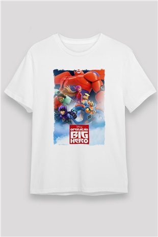 Big Hero Beyaz Unisex Tişört T-Shirt