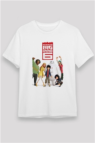 Big Hero Beyaz Unisex Tişört T-Shirt