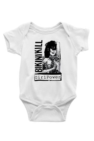 Bikini Kill Baskılı Beyaz Unisex Bebek Body - Zıbın