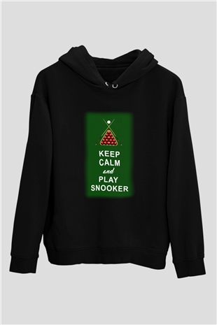 Bilardo Siyah Unisex Hoodie