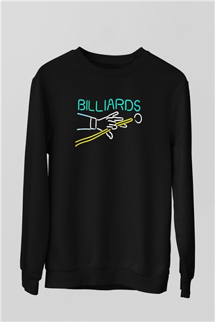 Bilardo Siyah Unisex Sweatshirt