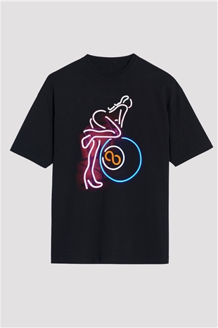 Bilardo Siyah Oversize Tişört Oversize T-shirt - TişörtFabrikası