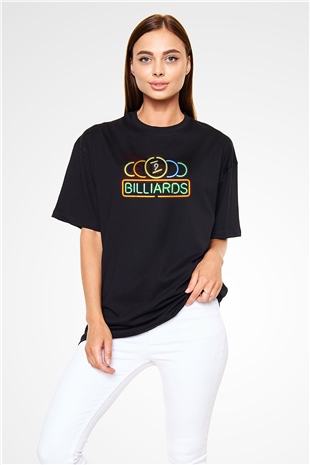 Bilardo Siyah Oversize Tişört Oversize T-shirt - TişörtFabrikası