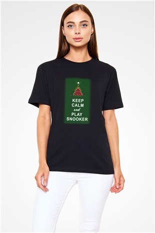 Bilardo Siyah Unisex Tişört T-Shirt - TişörtFabrikası