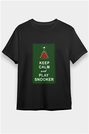 Bilardo Siyah Unisex Tişört T-Shirt - TişörtFabrikası