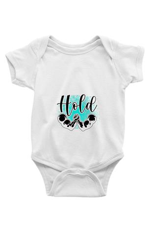 Bilek Güreşi Baskılı Beyaz Bebek Body - Zıbın