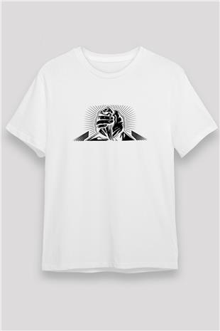 Bilek Güreşi Baskılı Unisex Beyaz Tişört - Tshirt