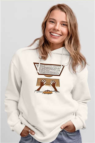 Bilgisayar programcısı Siyah Unisex Kapüşonlu Sweatshirt