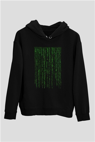 Bilgisayar programcısı Siyah Unisex Kapşonlu Sweatshirt