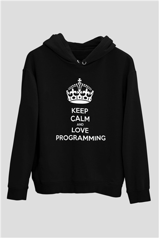Bilgisayar programcısı Siyah Unisex Kapşonlu Sweatshirt
