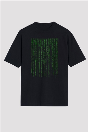 Bilgisayar programcısı Siyah Unisex Oversize Tişört T-Shirt