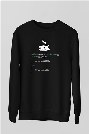 Bilgisayar programcısı Siyah Unisex Sweatshirt