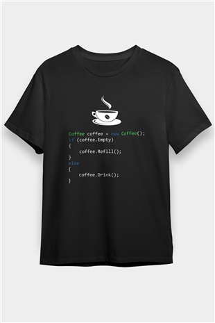 Bilgisayar programcısı Siyah Unisex Tişört T-Shirt - TişörtFabrikası