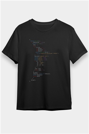 Bilgisayar programcısı Siyah Unisex Tişört T-Shirt - TişörtFabrikası