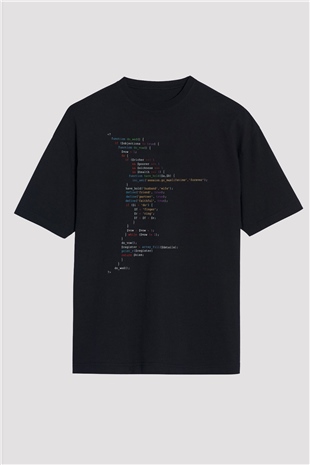 Bilgisayar programcısı Siyah Oversize Tişört Oversize T-shirt - TişörtFabrikası