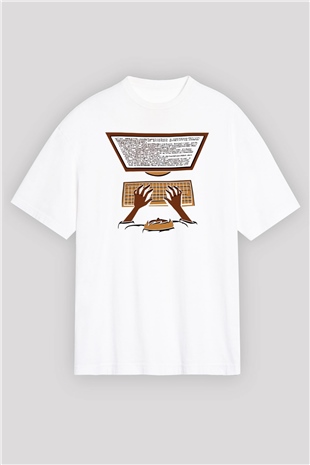 Bilgisayar programcısı Siyah Oversize Tişört Oversize T-shirt - TişörtFabrikası