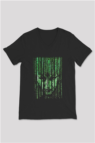 Bilgisayar programcısı Siyah Unisex V Yaka Tişört T-Shirt