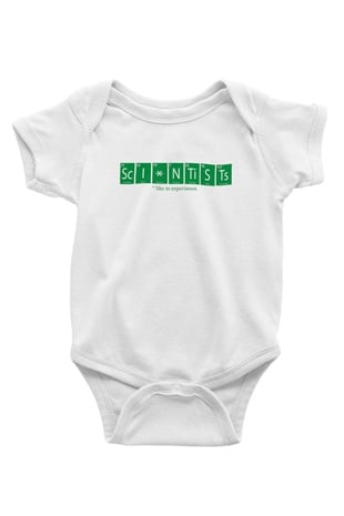 Bilimadamı Beyaz Bebek Body - Zıbın
