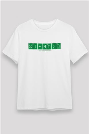 Bilimadamı Beyaz Unisex Tişört T-Shirt - TişörtFabrikası