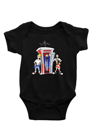 Bill and Teds Excellent Adventure Baskılı Siyah Bebek Body - Zıbın
