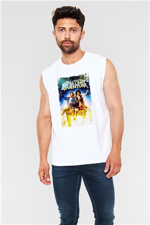 Bill and Teds Excellent Adventure Beyaz Unisex  Kolsuz Tişört