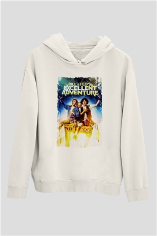 Bill and Teds Excellent Adventure Beyaz Unisex Hoodie