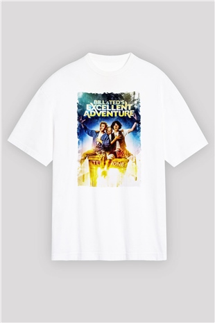 Bill and Teds Excellent Adventure Beyaz Oversize Tişört