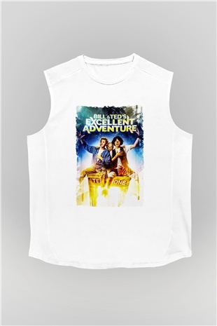 Bill and Teds Excellent Adventure Beyaz Unisex  Kolsuz Tişört