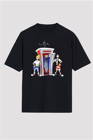Bill and Teds Excellent Adventure Siyah Unisex Oversize Tişört