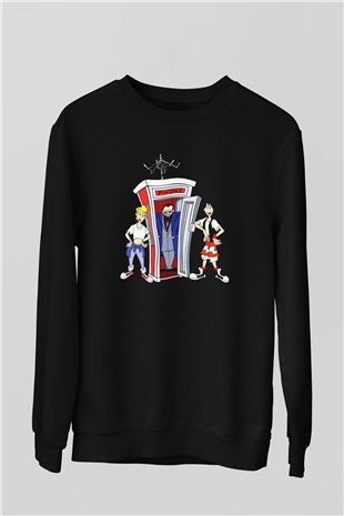 Bill and Teds Excellent Adventure Siyah Unisex Sweatshirt