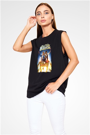 Bill and Teds Excellent Adventure Siyah Unisex Kolsuz Tişört
