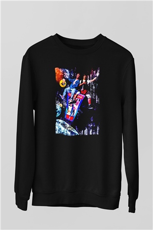 Bill and Teds Excellent Adventure Siyah Unisex  Sweatshirt