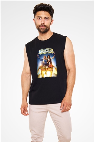 Bill and Teds Excellent Adventure Siyah Unisex Kolsuz Tişört