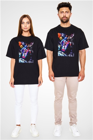 Bill and Teds Excellent Adventure Siyah Oversize Tişört