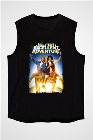Bill and Teds Excellent Adventure Siyah Unisex Kolsuz Tişört