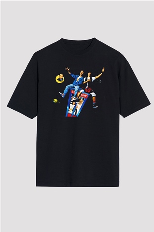 Bill and Teds Excellent Adventure Siyah Unisex Oversize Tişört