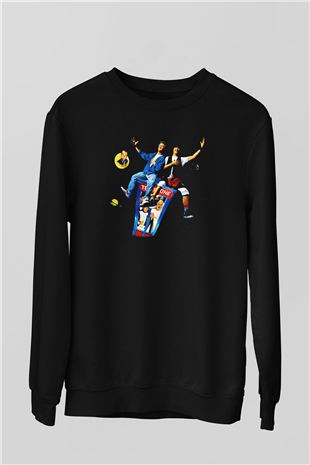 Bill and Teds Excellent Adventure Siyah Unisex Sweatshirt