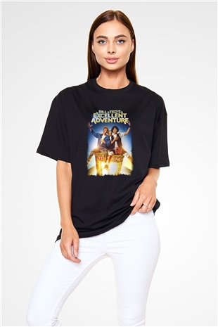 Bill and Teds Excellent Adventure Siyah Unisex Oversize Tişört