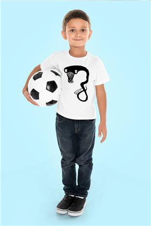 Billie Eilish Baskılı Beyaz Unisex Beyaz Çocuk Tişört - Tshirt