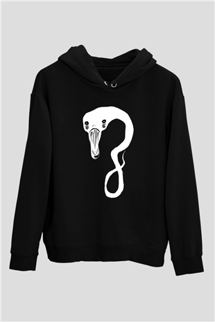 Billie Eilish Baskılı Unisex Siyah Hoodie