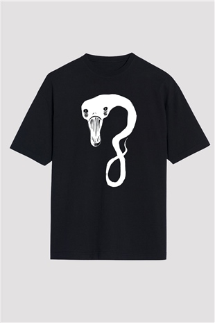 Billie Eilish Baskılı Unisex Siyah Oversize Tişört - Tshirt