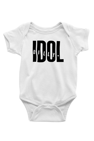 Billy Idol Baskılı Beyaz Unisex Bebek Body - Zıbın