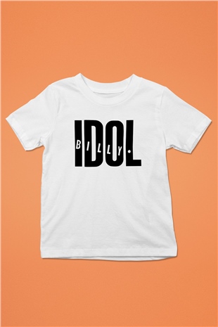 Billy Idol Baskılı Beyaz Unisex Çocuk Tişört