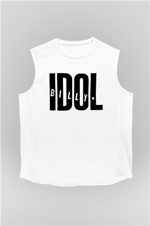 Billy Idol Beyaz Unisex Kolsuz Tişört