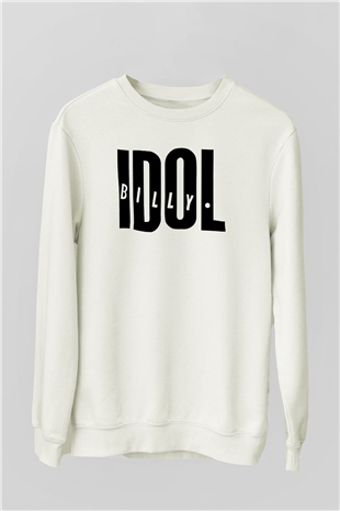 Billy Idol Beyaz Unisex Sweatshirt